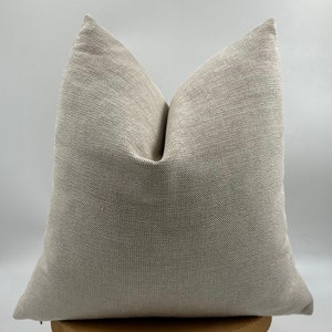 Beige Linen Throw Pillowcase,Oatmeal Color Linen,Decorative Pillowcase,Textured Cushion Cover,Euro Sham Gift,Housewarming,Halloween Gift