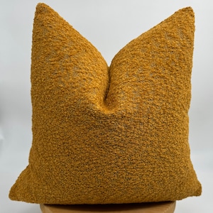 Orange Luxury Boucle Pillowcase,Orange Wool Cushion Cover,Boho Boucle Pillowcase,Luxury Boucle Throw Pillow,Housewarming,Halloween Gift