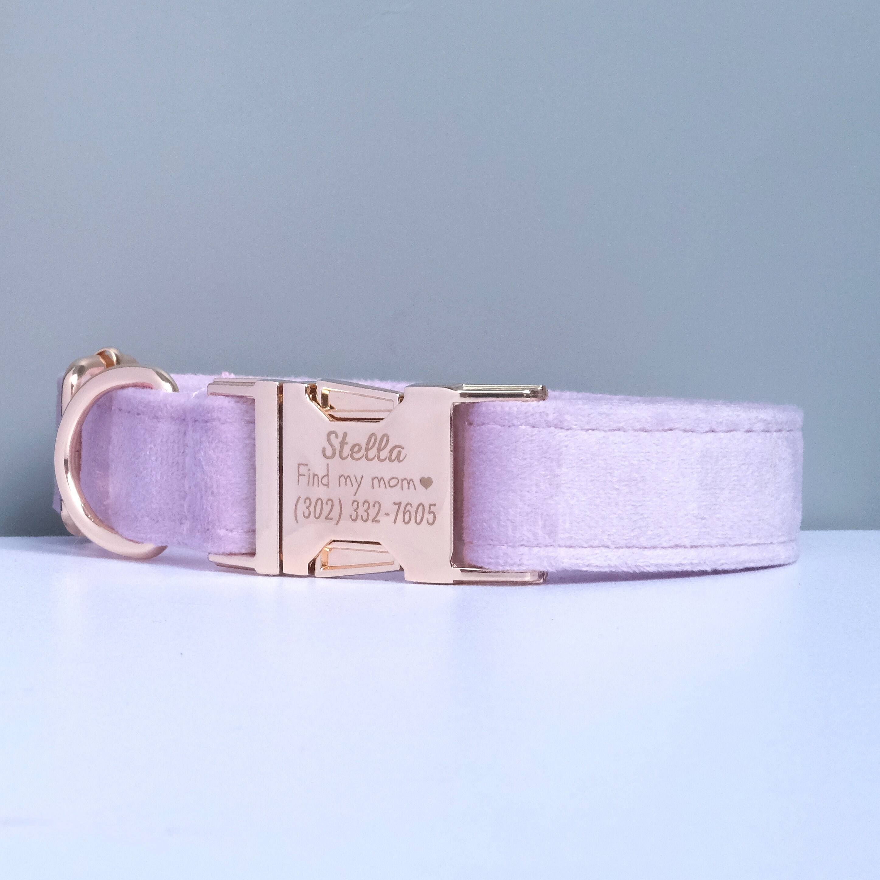 Luxury Dog Collar Engraved Pet Collar Velvet Dog Collar Cute Dog Collar