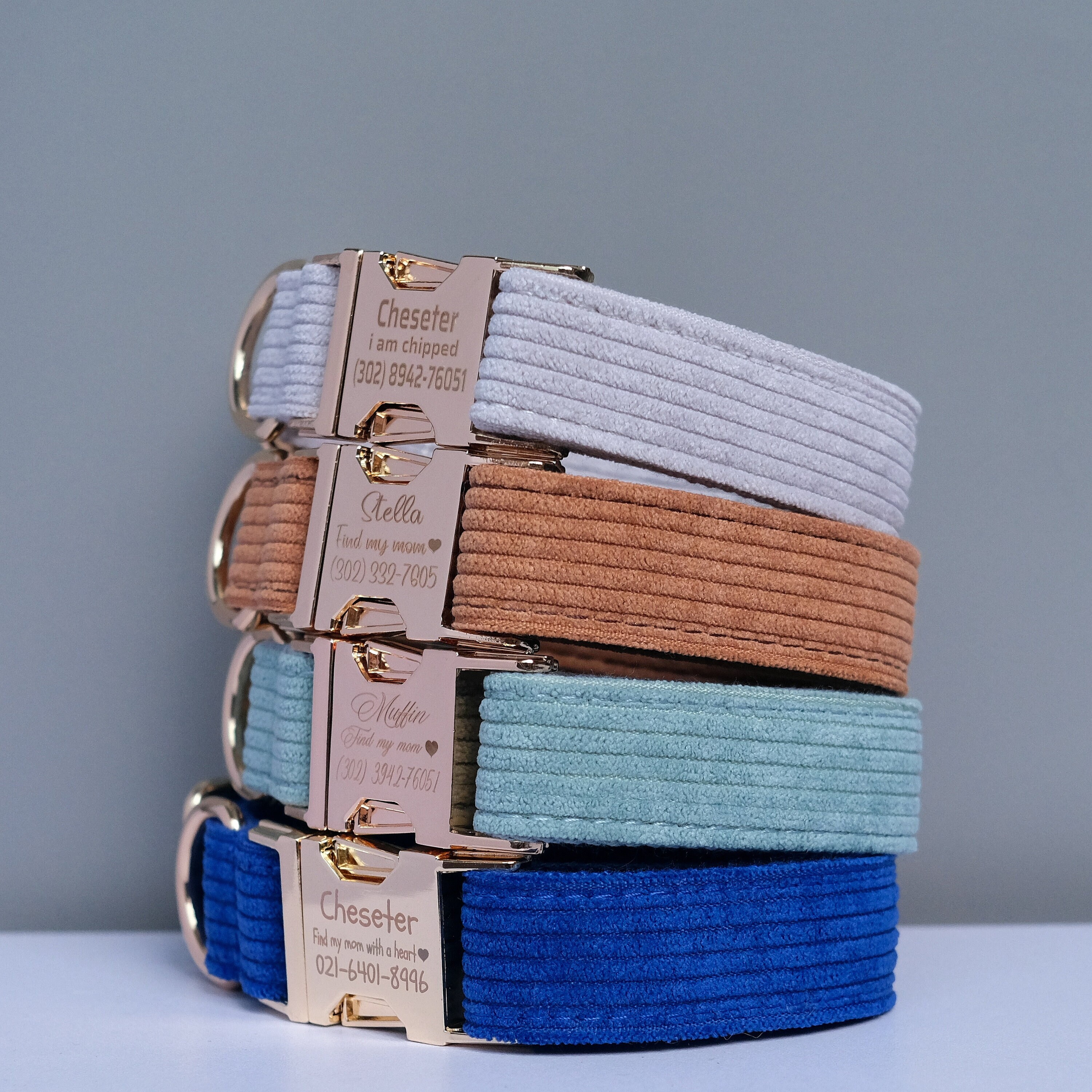 Dog Name Tag Collar, Fabric Dog Collar, Custom Dog Collar, Cool Dog