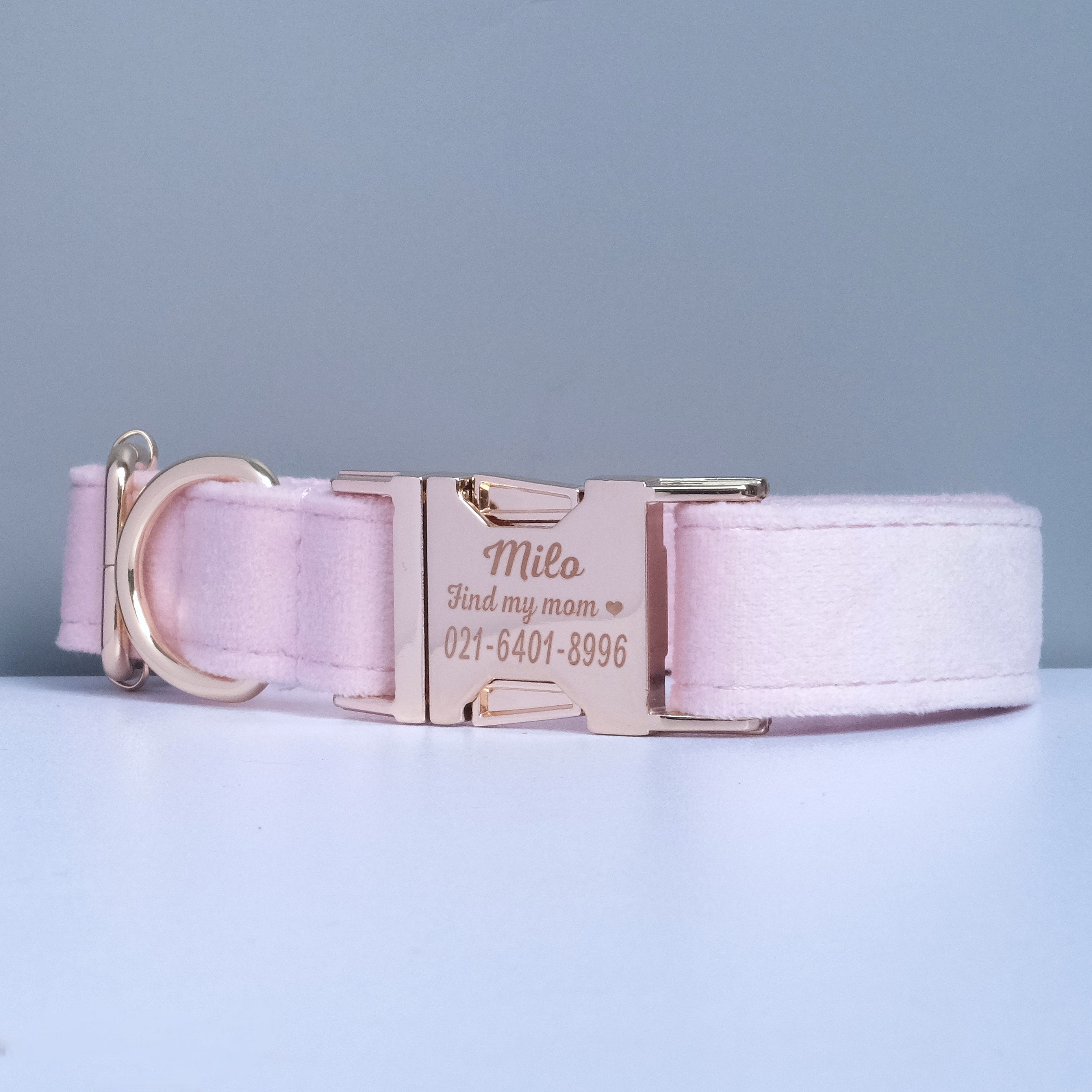 Luxury Dog Collar Engraved Pet Collar Velvet Dog Collar Cute Dog Collar