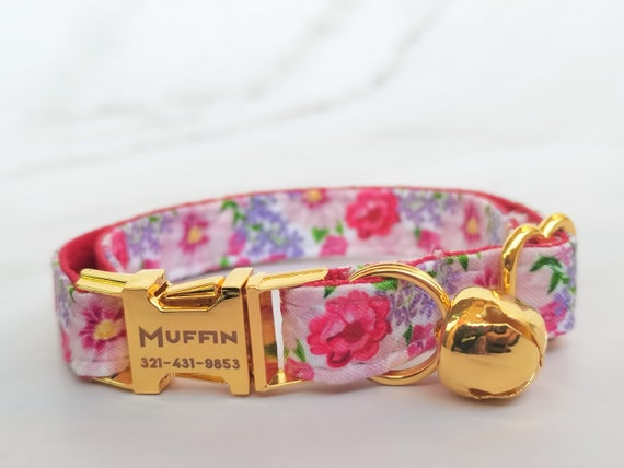 Etsy personalized cat collar 2025