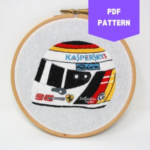 PDF PATTERN ONLY Sebastian Vettel&#39;s Germany 2019 Formula One helmet