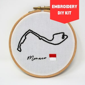 Stickpackung für Anfänger der Monaco F1 Rennstrecke im 12cm Rahmen