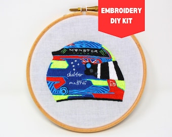 Embroidery kit Oscar Piastri 2024 helmet 6 inch hoop