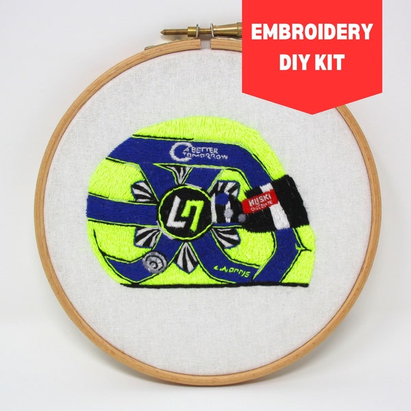 Embroidery kit Lando Norris' Quadrant helmet 6 inch hoop