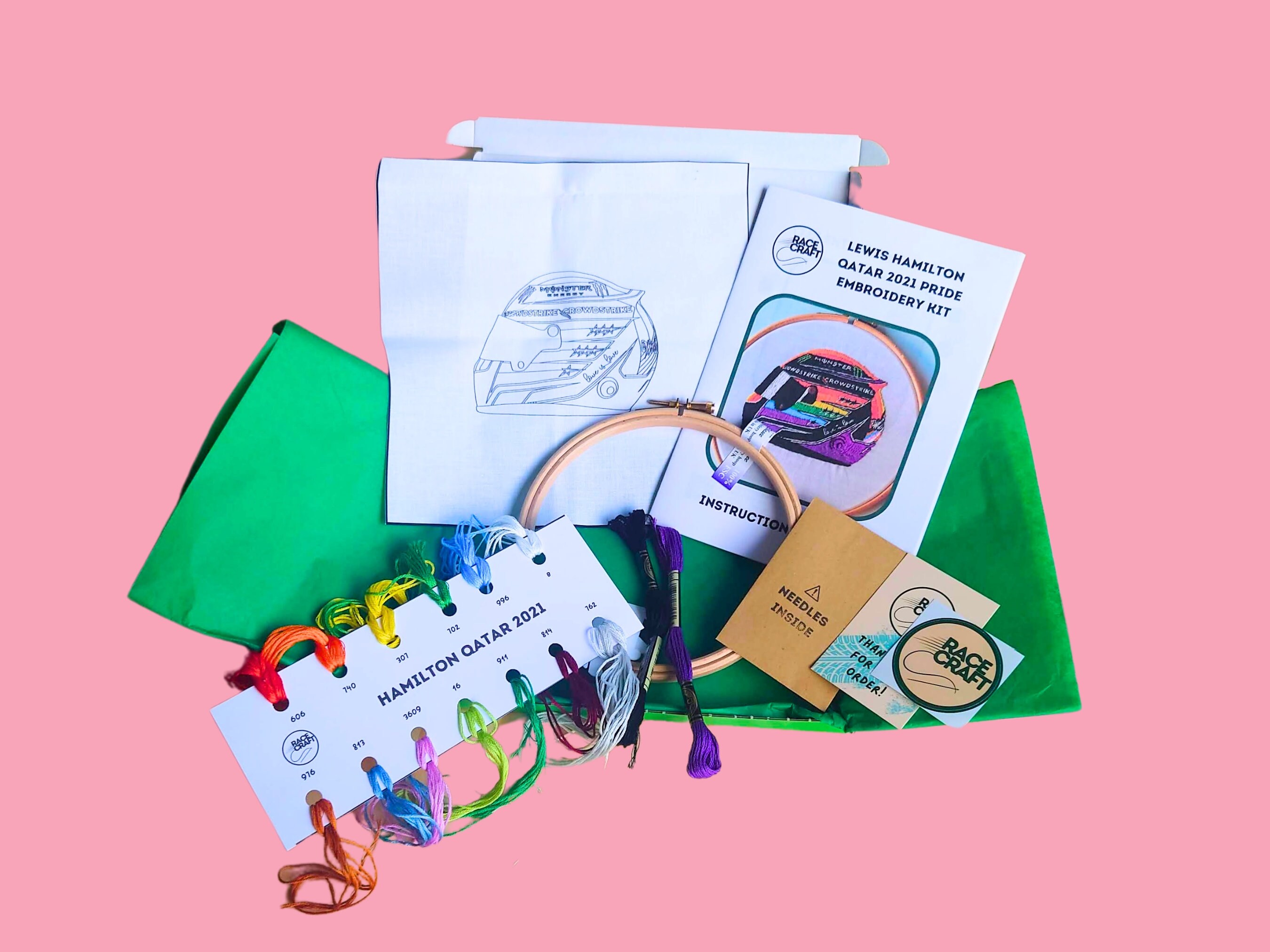 Embroidery Kit Lewis Hamilton's Qatar 2021 Pride Helmet 6 Inch Hoop - Etsy