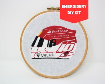 Embroidery kit Charles Leclerc Monaco 2022 helmet 6 inch hoop