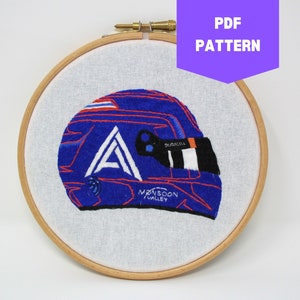 PDF PATTERN ONLY Alex Albon 2023 Formula One helmet