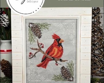Birds In Nature - Cardinal pattern by Erin Elizabeth