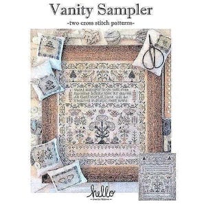 Vanity Sampler pattern by Hello from Liz Mathews