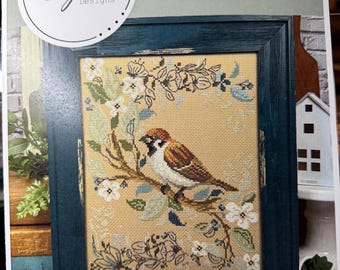 Birds In Nature - Sparrow pattern by Erin Elizabeth Designs