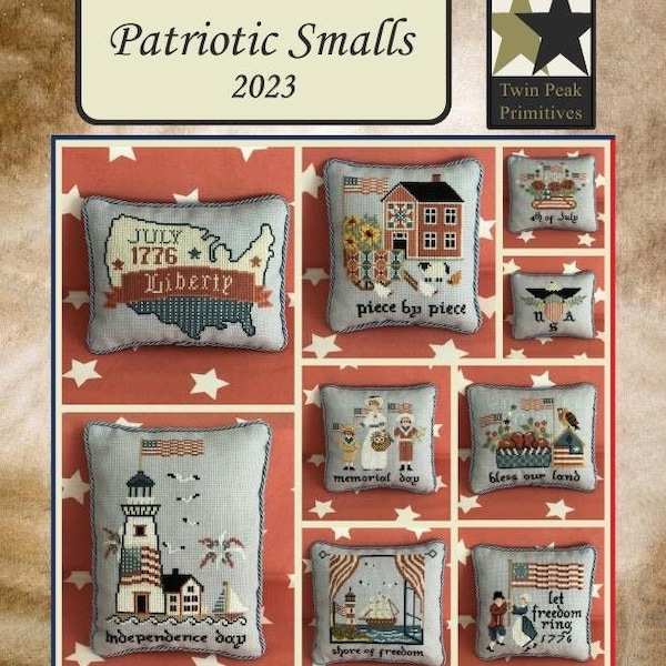 Patriotic Smalls 2023 patterns by Twin Peak Primitives
