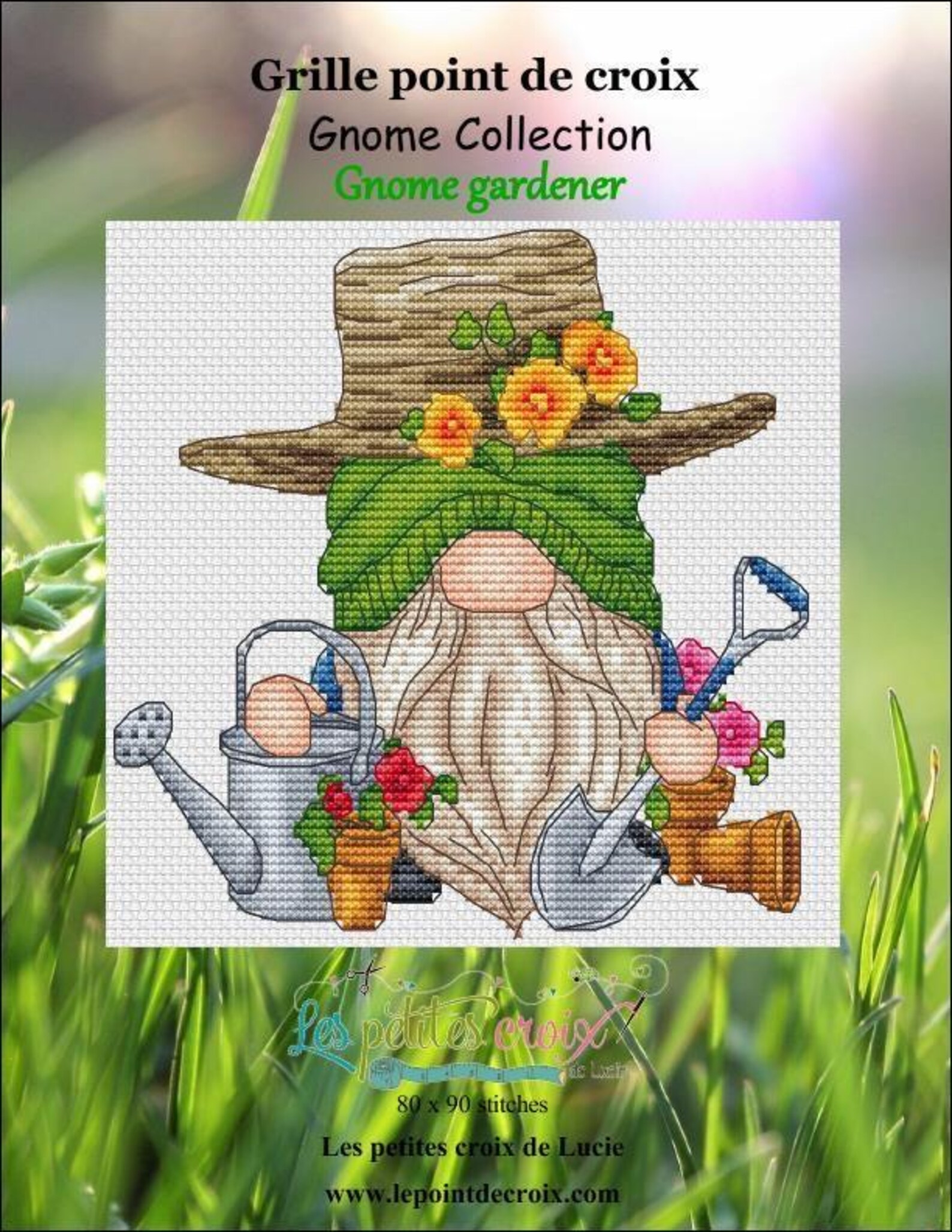 Gnome Gardener Pattern by Grille Point De Croix - Etsy