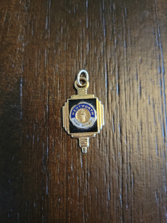 Vintage Gold Wentworth High School Charm - image 1