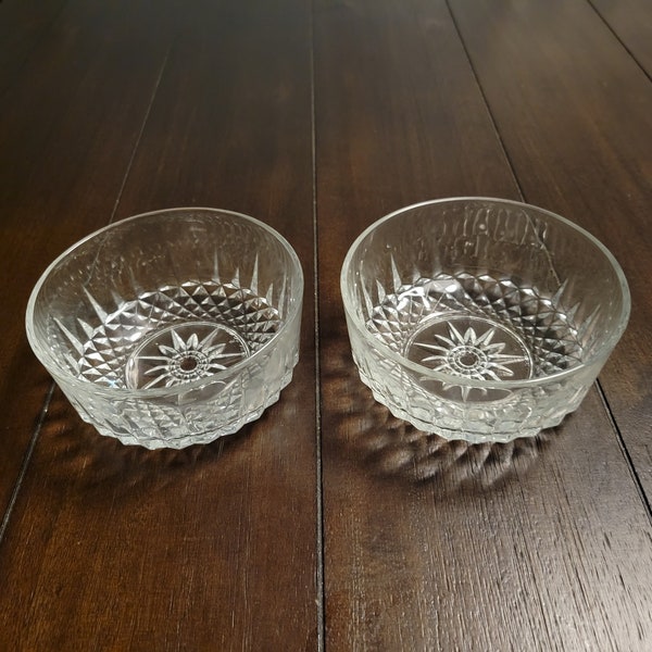 Vintage Arcoroc france Crystal Bowls