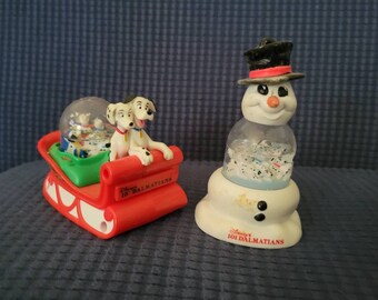 1996 101 Dalmatians Snow Globes.