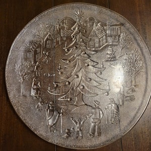 Vintage Italian Glass Christmas Platter