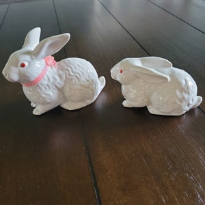 Vintage Wony Ltd Rabbits Set of 2 Japanese Figurines