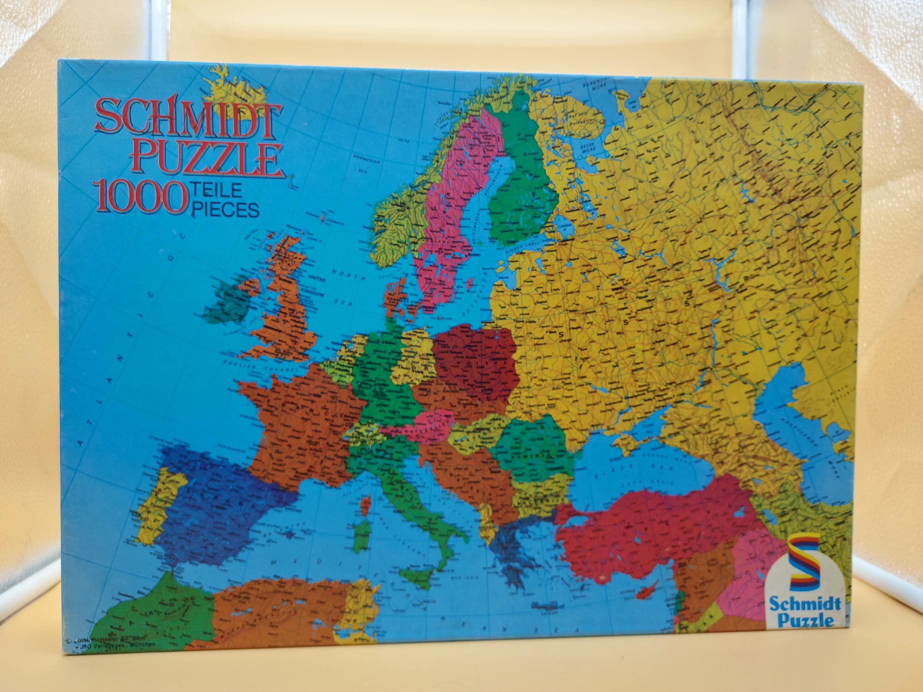 1990 Map of Europe - Etsy
