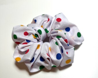 Pudsey Children In Need multicoloured polka dot themed hair scrunchie