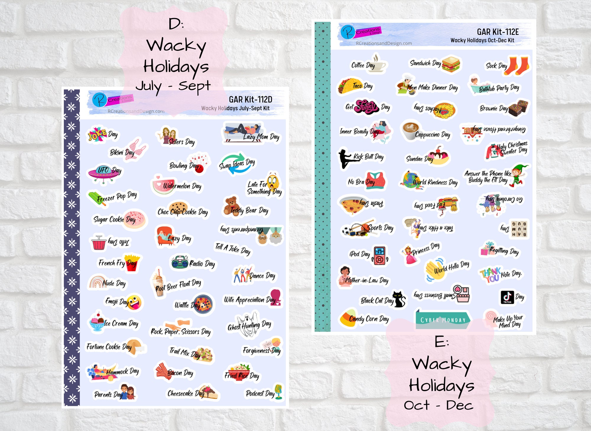 2023 2024 WACKY HOLIDAY STICKER Crazy U.S. Celebration Etsy