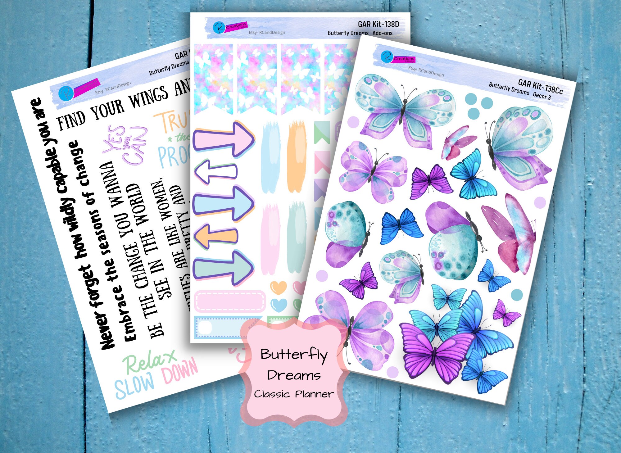 BUTTERFLY PLANNER STICKERS Colorful Assorted Butterfly Stickers for Calendars Journaling Planners or just for Fun!