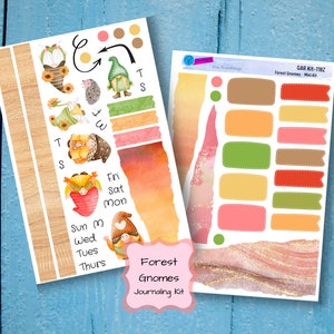 GNOME JOURNALING STICKERS Decorative Stickers for Planner Layouts Journals Calendars or for Fun