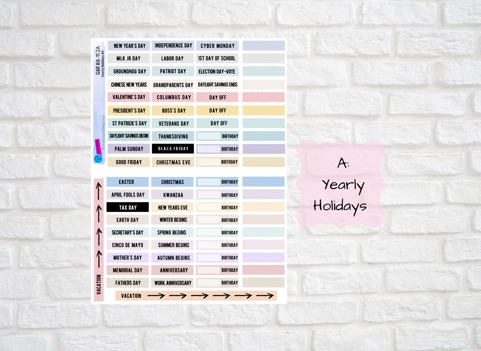 2024 WACKY HOLIDAY STICKER Crazy U.S. Celebration Stickers Silly Random