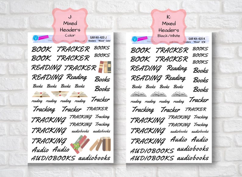 READING TRACKER STICKERS Color in Bookshelf Sticker Books I've Read ...