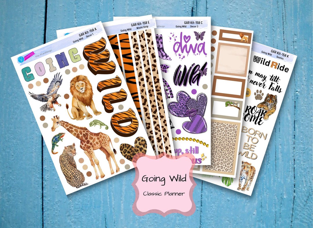 Wild Sticker GOING WILD STICKER Collection Planner Layout Stickers Journaling ...
