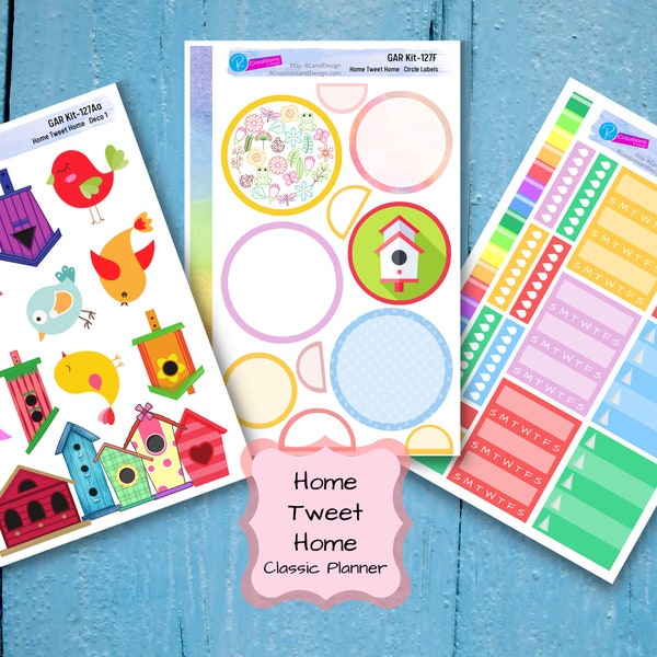 Birdhouse Stickers Etsy