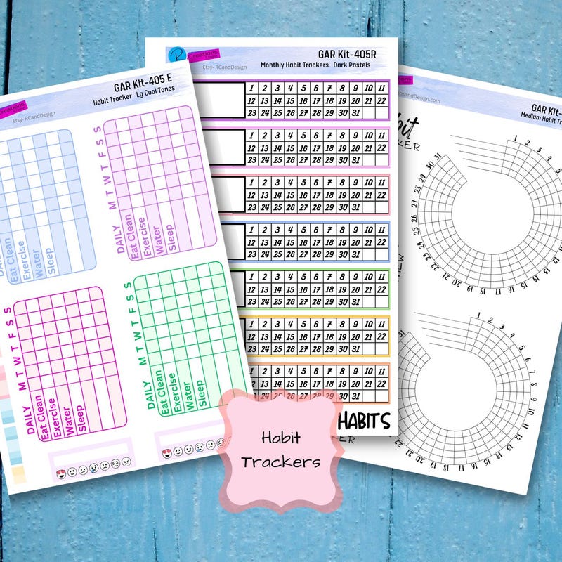 Habit Tracker Stickers - Etsy
