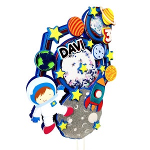 Decorazione per torta astronauta fai da te in formato SVG DIGITALE