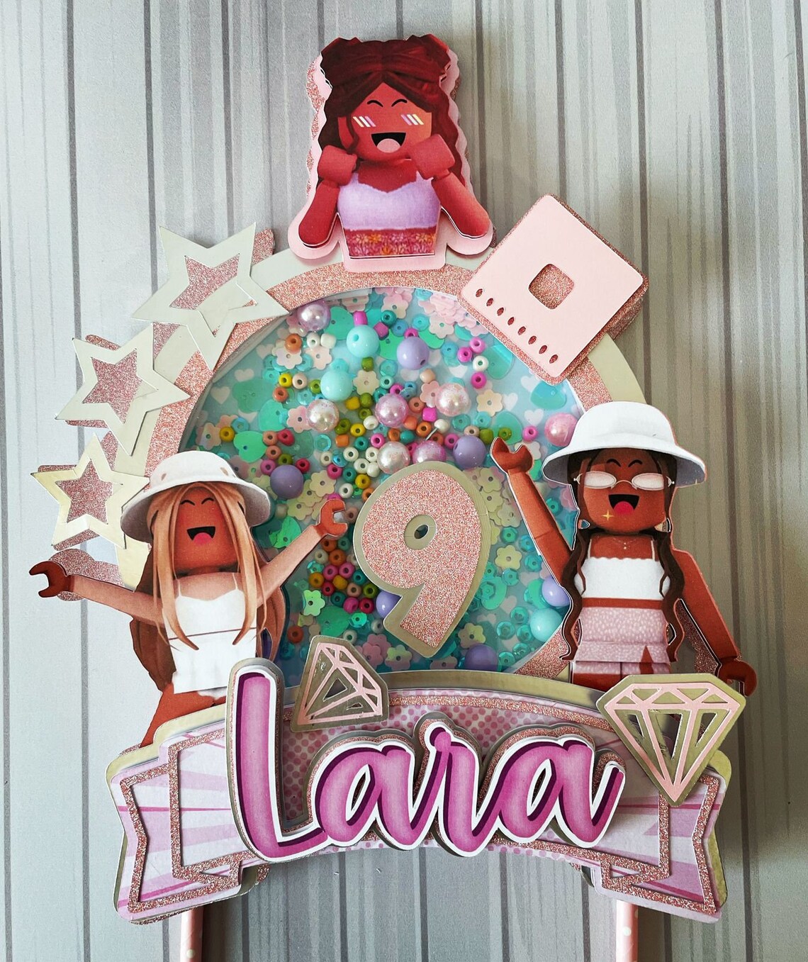 DIY Roblox Girls Shaker Cake Topper SVG DIGITAL File for - Etsy