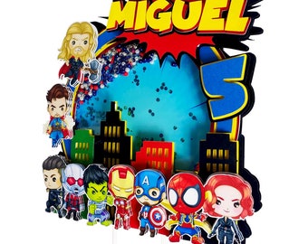 DIY Avengers cake topper SVG DIGITAL archivo para máquina Cricut o Silhouette