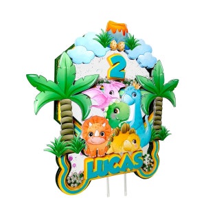 Dinosaurussen taart topper SVG digitaal bestand voor Cricut of Silhouette machine