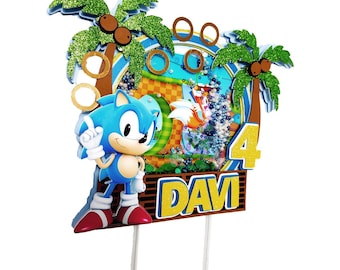 DIY Sonic cake topper project SVG DIGITAL file for Cricut or Silhouette machine