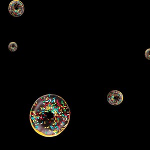 Chocolate Donut Drop Alert - Transparent Animated Overlay for Twitch Alert - Cheers, Donations, and Tips - Raining Donuts Stream Decoration
