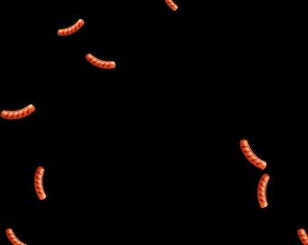 Sausage Drop Stream Alert Hot Dog Rain Animated Effect Full