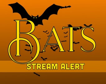 Flying Bats Stream Alert - Animated Full Screen Bat Overlay with Transparent Background - 1920x1080 - Instant Download - Spooky Animation!