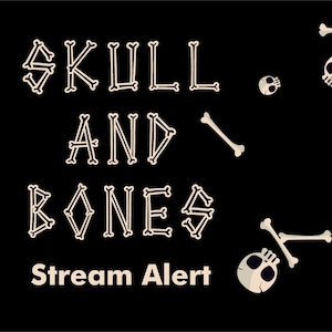 Skull & Bones Stream Alert - Animated Full Screen Effect - 1920x1080 Overlay - Transparent Background - Instant Download - Pirate Approved