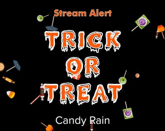 Trick Or Treat Candy Drop - Halloween Stream Alert - Full Screen Animated Overlay with Transparent Background - 1920x1080 - Instant Download
