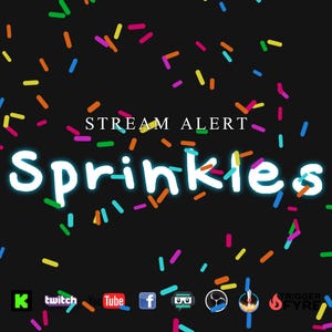 Sprinkles Stream Alert - Full Screen Sugar Shower Animated Overlay with Transparent Background - 1920x1080 - Instant Download - Fun Effect!