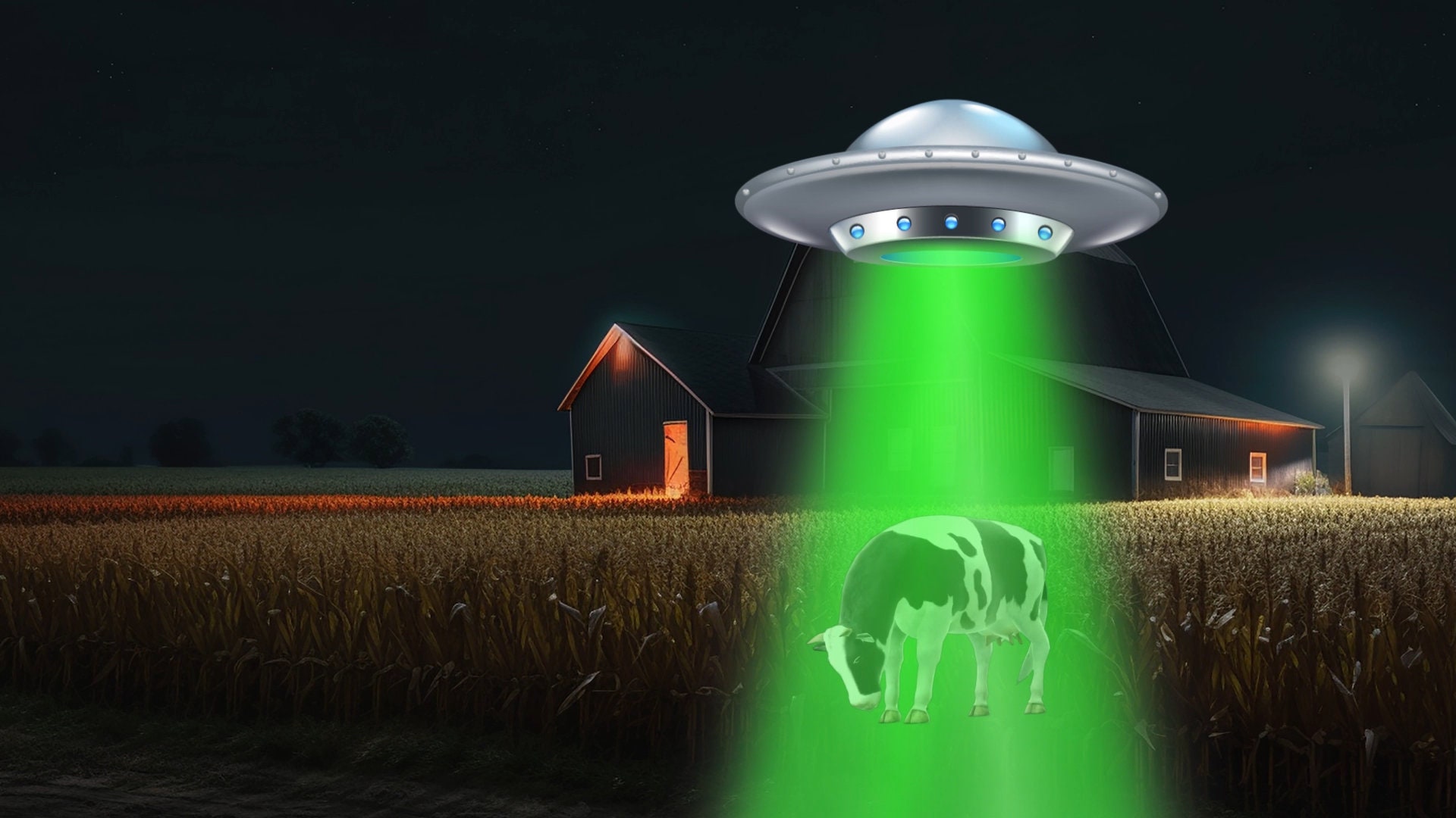 Cow Abduction Stream Alert - Full Screen Animated UFO Overlay With ...