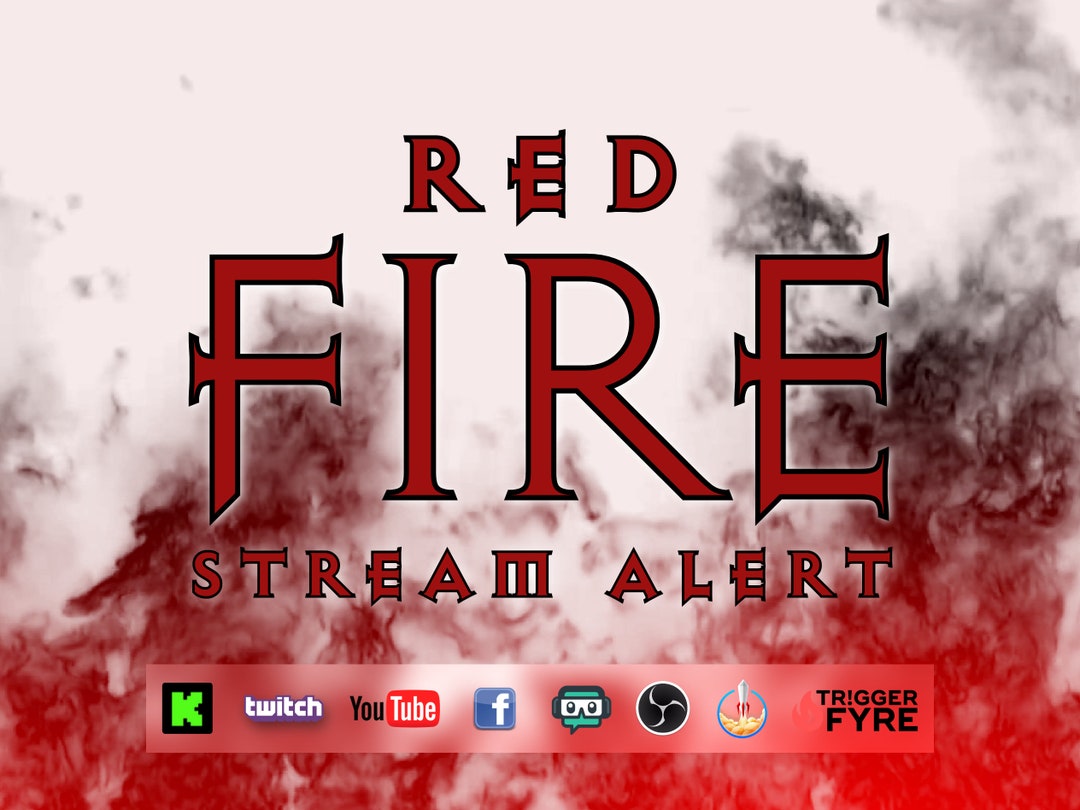 Stream Fire Icon Red Fire Stream Alert - Full Screen Flames Effect - 1920x1080 Overlay ...