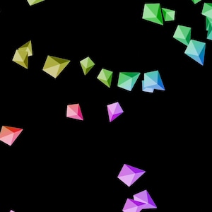 Rainbow Raining Bits Alert - Transparent Multi-Color Bit Rain Animated Overlay - Donations and Cheers - Twitch - Full Screen - Kawaii Colors