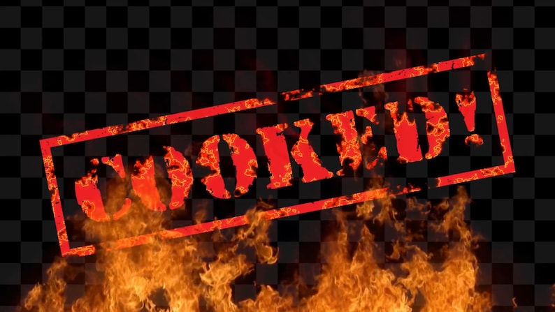 COOKED Stream Alert - Full Screen Animated Overlay With Transparent ...