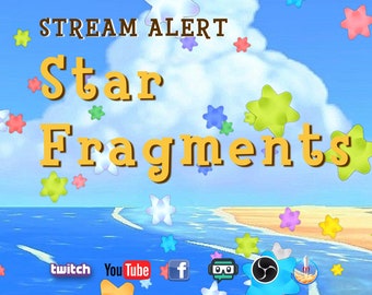 Avviso di flusso di frammenti di stelle - Sovrapposizione animata con sfondo trasparente - Animazione a schermo intero 1920x1080 - Download immediato - Carino e accogliente