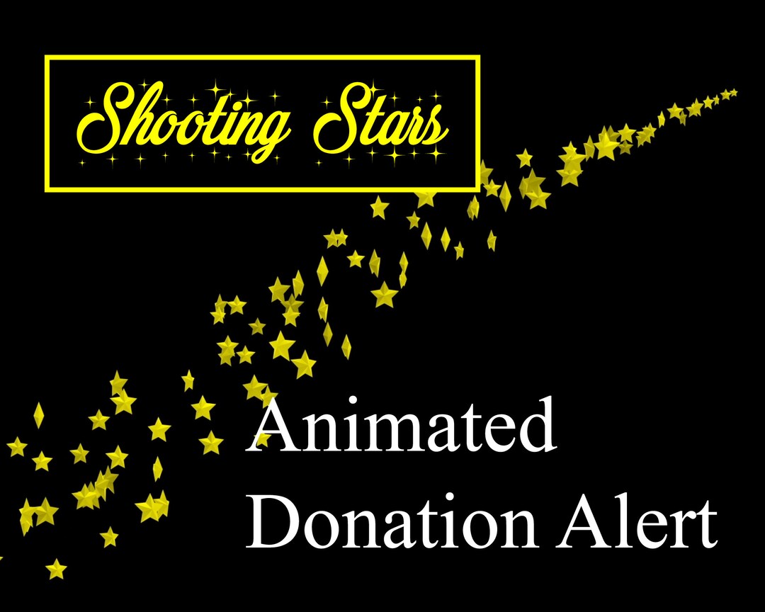 Shooting Stars Stream Alert - SOUND - Full Screen Animated Overlay With ...